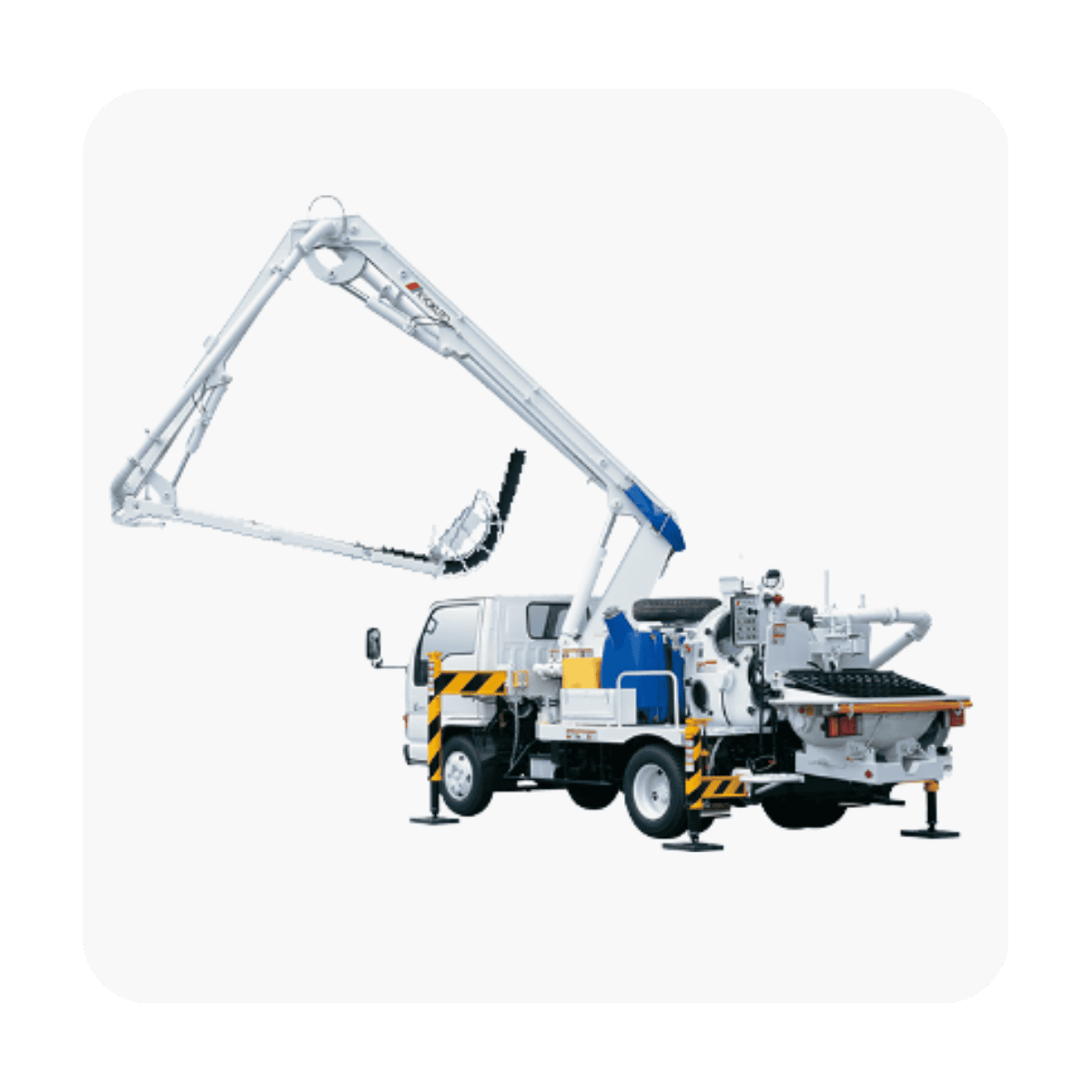 3626 Betonszállító mixer betonszivattyúval vizsga